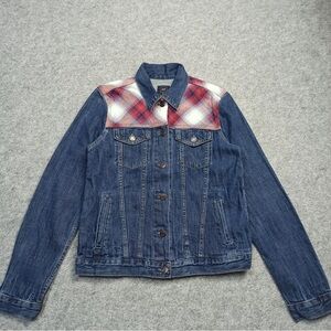 GAP Blue and Red Jean Jacket Size XS